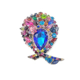 Peacock Knot Zircon Brooch High-end Exaggerated Jewelry