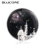 Castle Starry Sky Brooch Retro Rhinestone Large Brooch Corsage