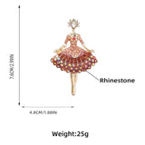 Acrylic Ballerina Girl Brooch Multicolor Alloy Fashion Jewelry