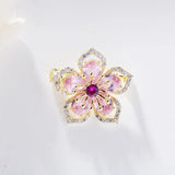 Flower Small Brooch Temperament Anti-glare Buckle Creative Collar Pin