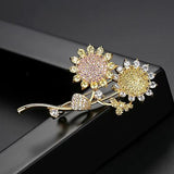 Sunflower Brooches for Women Jewelry Brooch Pin Dress Coat Accessories