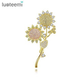 Sunflower Brooches for Women Jewelry Brooch Pin Dress Coat Accessories