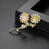 Sunflower Brooches for Women Jewelry Brooch Pin Dress Coat Accessories