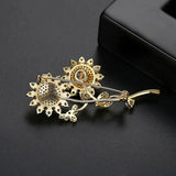 Sunflower Brooches for Women Jewelry Brooch Pin Dress Coat Accessories