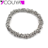 Vintage Stainless Steel Stretch Bracelet Bangles for Women