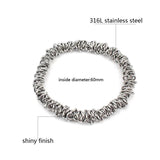 Vintage Stainless Steel Stretch Bracelet Bangles for Women