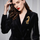 Alloy Drip Giraffe Brooch Ladies Clothing Pin Accessories