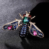 Enamel Bee Brooches Rhinestone Retro Style Insects Wedding Banquet Accessory