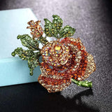 Women Wedding Rose Flower Brooch Bridal Scarf Pins Accessories