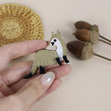 Vivid Weasel Brooches Artificial Leather Pins Acrylic Jewelry Women Kids