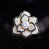 Zircon Flower Fragrance Brooch Anti-lighting Collar Pin