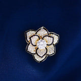 Zircon Flower Fragrance Brooch Anti-lighting Collar Pin