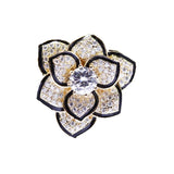 Zircon Flower Fragrance Brooch Anti-lighting Collar Pin