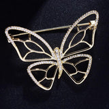 Butterfly Zircon Brooch Pin Cheongsam Corsage