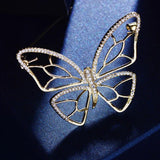 Butterfly Zircon Brooch Pin Cheongsam Corsage