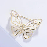 Butterfly Zircon Brooch Pin Cheongsam Corsage