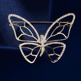 Butterfly Zircon Brooch Pin Cheongsam Corsage