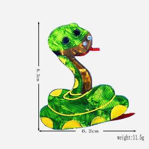 Green Snake Brooch Acrylic Animal Brooch for Women Men Children
