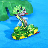 Green Snake Brooch Acrylic Animal Brooch for Women Men Children