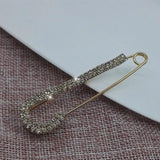 Pearl Fixed Charm Safety Pin Brooch Sweater Cardigan Clip Chain