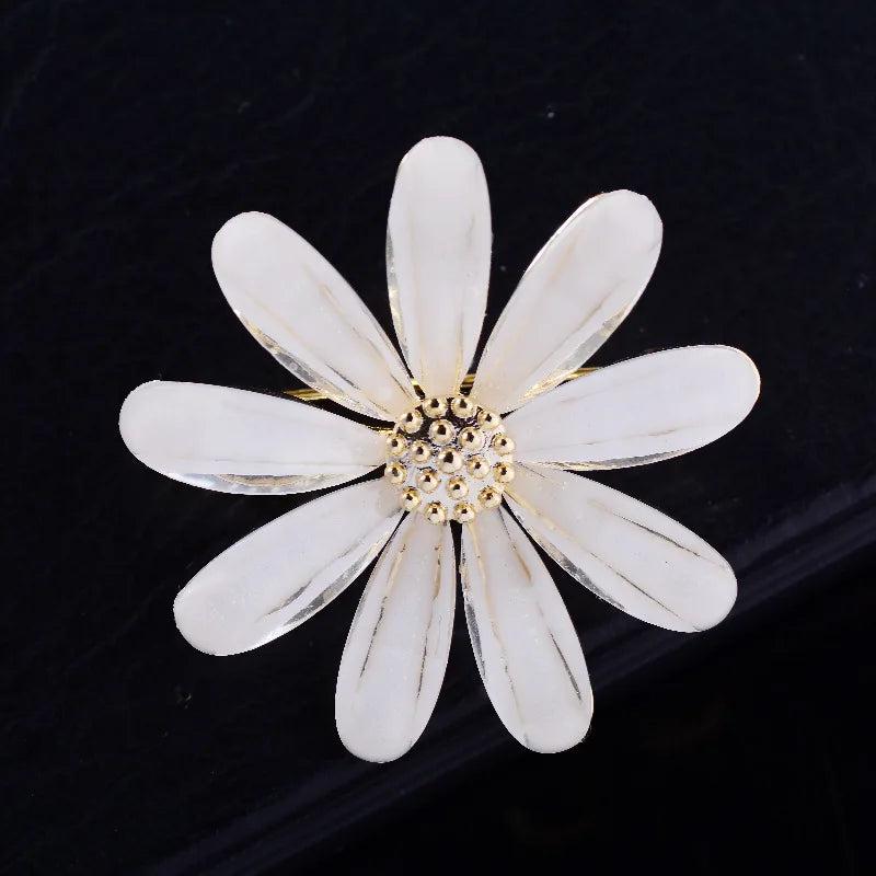 Korea Glazed Flower Brooch Creative Temperament Flower Pin Suit Dress Corsage