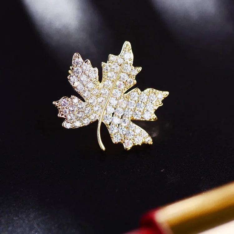 Maple Leaf Small Collar Pin Men's Brooch Suit Collar Accessories