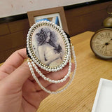 Pearl Bow Wedding Party Brooch Costume Accessories