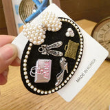 Pearl Bow Wedding Party Brooch Costume Accessories