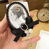 Pearl Bow Wedding Party Brooch Costume Accessories
