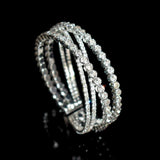 Rhinestone Geometric Open Bracelet