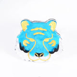 Acrylic Tiger Head Shape Brooch for Women Kids Coat Suit Scarf Hat Pins Jewelry