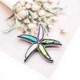 Shell Brooches Alloy Brooch Pin Jewelry Accessories Starfish Shape