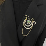 Crystal Bee Pearl Brooch Women Accessories