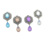 10Pcs Rhinestone Flat Brooch, Wedding Party Decoration