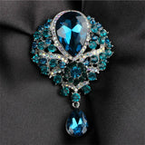 Donia Jewelry Glass Crown Brooch