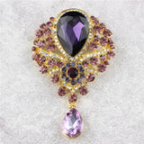 Donia Jewelry Glass Crown Brooch