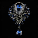 Donia Jewelry Glass Crown Brooch