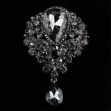 Donia Jewelry Glass Crown Brooch