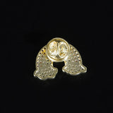 Rainbow CZ Brooches Pins, Plated Brass Jewelry