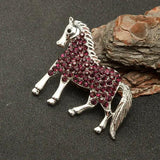 Animal Horse Brooch Crystal Rhinestone Birthday Gift