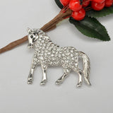 Animal Horse Brooch Crystal Rhinestone Birthday Gift