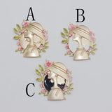 Vintage Portrait Brooch Women's Dress Accessory