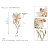 Opal Crystal Flower Brooch Pin Jewelry For Wedding Bridal