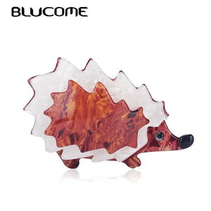 Hedgehog Shape Brooch Large Acrylic Animal Corsage Pins
