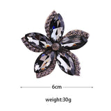 Flower Brooch Pin Crystal Brooches For Women