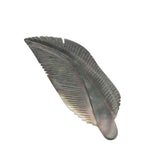 Feather Shaped Natural Shell Brooch Woman Jewelry Scarf Hat DIY Pin
