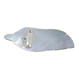 Feather Shaped Natural Shell Brooch Woman Jewelry Scarf Hat DIY Pin