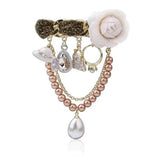 Camellia Brooch for Womens Clothing - Sweater Corsage Female Accessories Jewelry