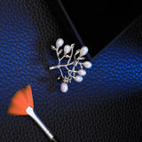 Pearl Tree of Life Pin Brooch for Women Statement Round Pearl Brooch Jewelry
