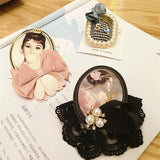 Plaid Brooch Badges Beauty Pearl Classic Accessories Pins Lady Corsage Brooches